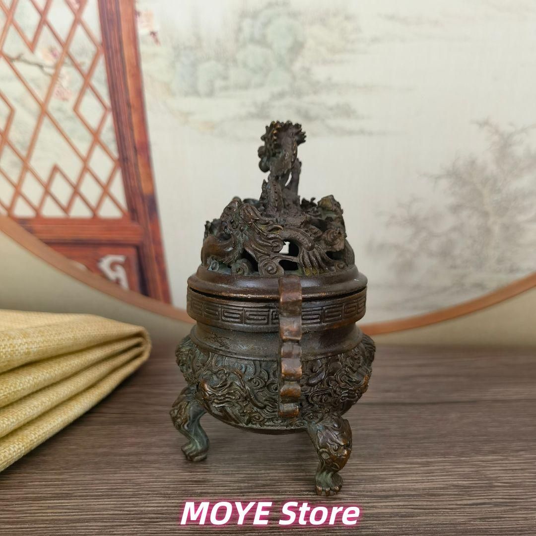 竜紋 九龍香炉 装飾品 工芸品 美術品 zw0128 - メルカリ