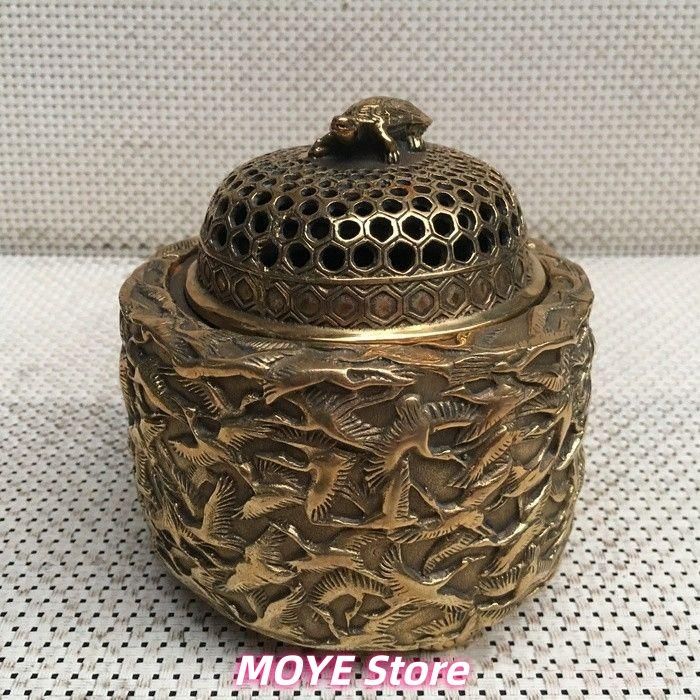 千鶴亀薫香炉 銅製 工芸品 美術品 zw0128 - メルカリ