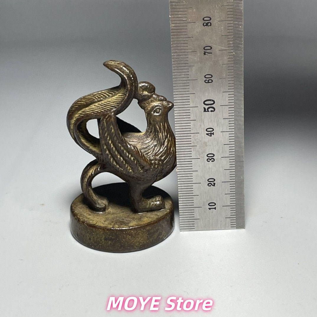 銅 細工 神獣朱雀印 鎮宅 辟邪 開運 風水書道具文房具工芸品 美術品