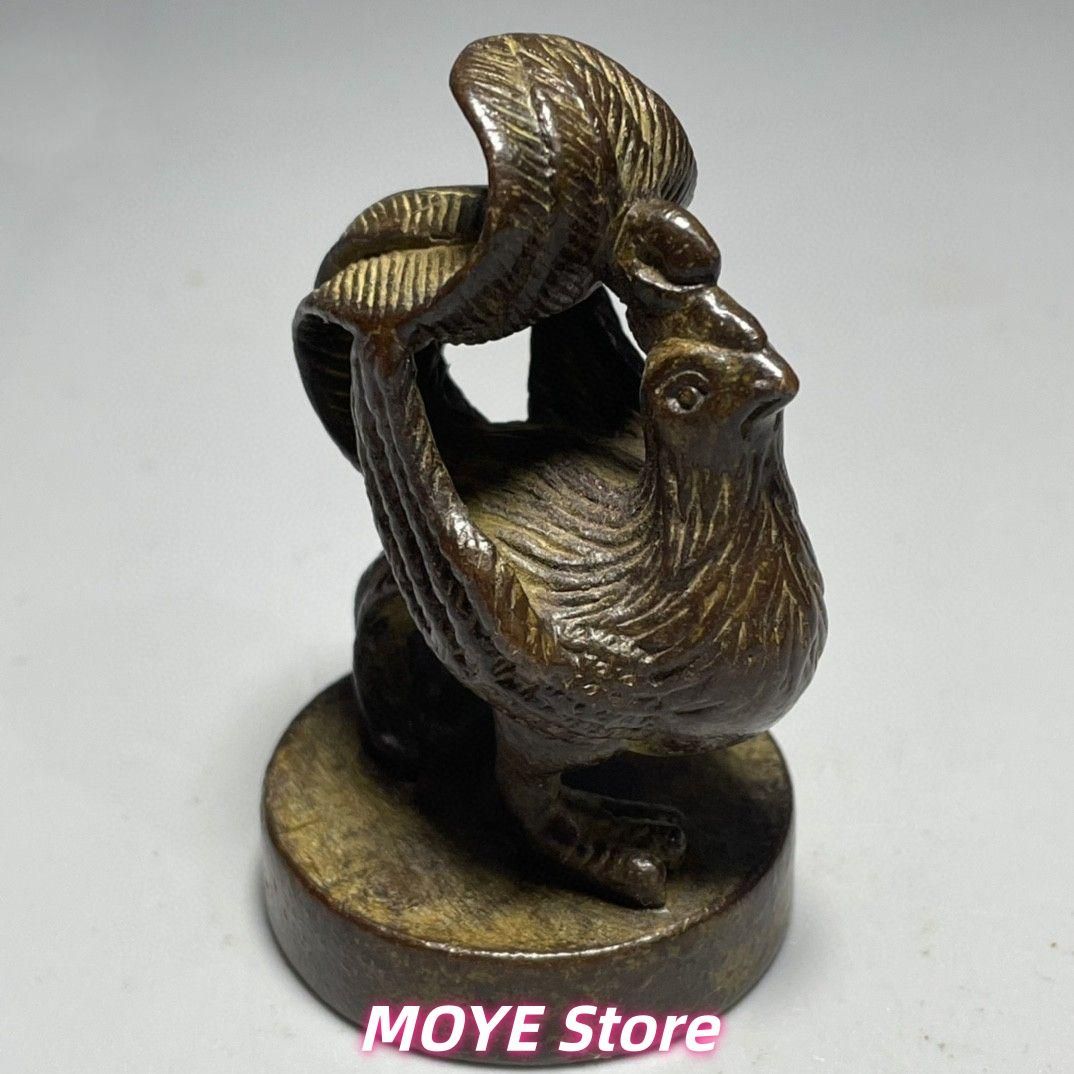 銅 細工 神獣朱雀印 鎮宅 辟邪 開運 風水書道具文房具工芸品 美術品