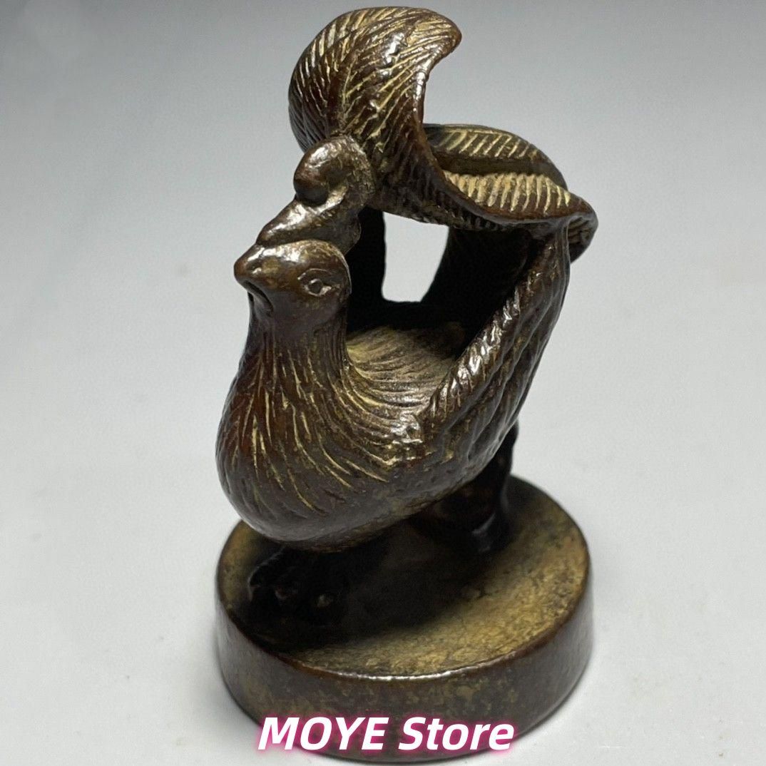 銅 細工 神獣朱雀印 鎮宅 辟邪 開運 風水書道具文房具工芸品 美術品