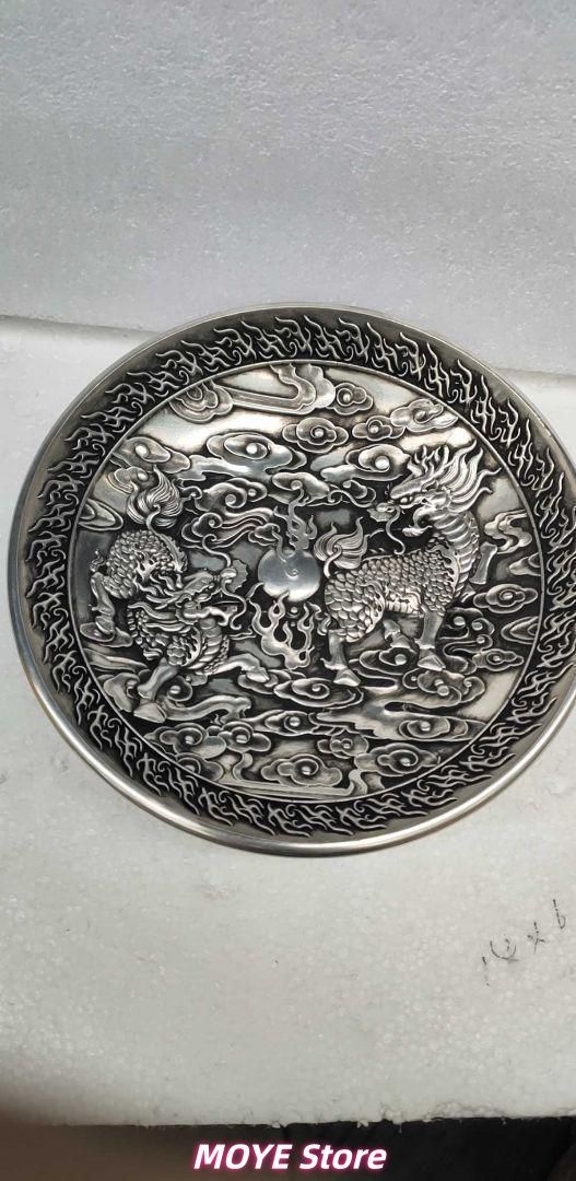 銅器 重工 彫刻 祥雲瑞獣麒麟銅盤 装飾品 工芸品 美術品 置物 銅器 重工 彫刻 祥雲瑞獣麒麟銅盤 装飾品 工芸品 美術品 zw0128 - メルカリ