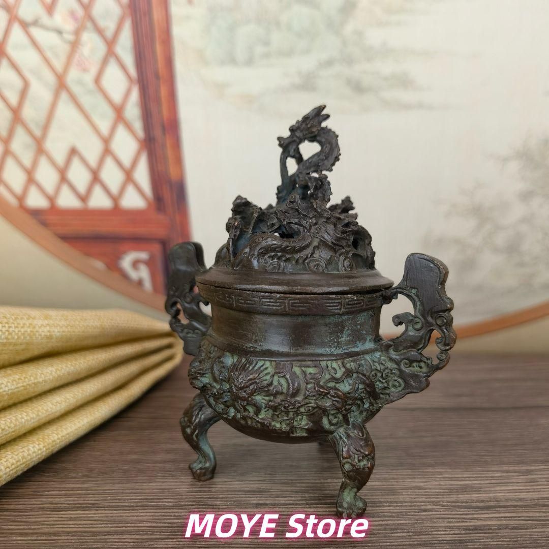 銅 細工 香道具 蓋置 竜紋炉 香炉 装飾品 工芸品 美術品 zw0128 - メルカリ