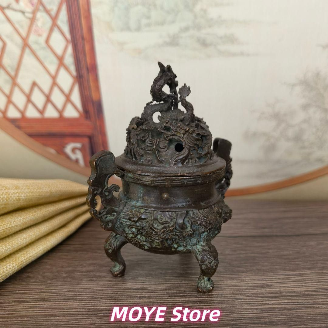 銅 細工 香道具 蓋置 竜紋炉 香炉 装飾品 工芸品 美術品 zw0128 - メルカリ