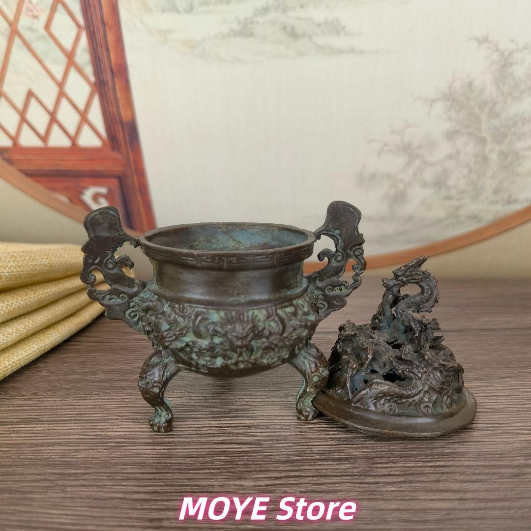 銅 細工 香道具 蓋置 竜紋炉 香炉 装飾品 工芸品 美術品 zw0128 - メルカリ