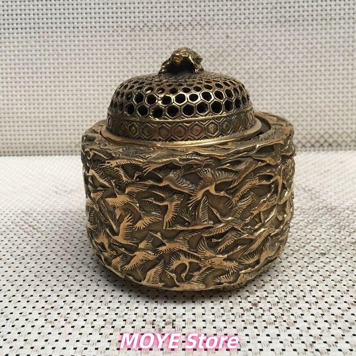 千鶴亀薫香炉 銅製 工芸品 美術品 zw0128 - メルカリ