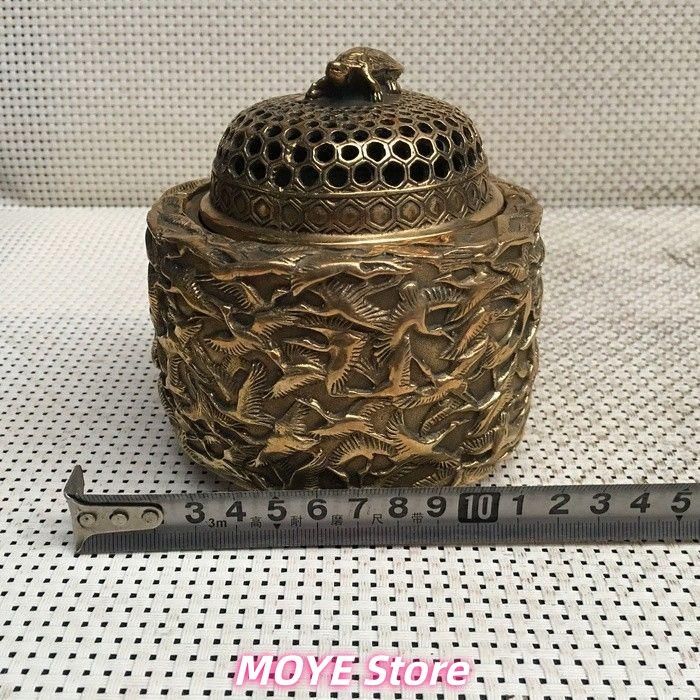 千鶴亀薫香炉 銅製 工芸品 美術品 zw0128 - メルカリ