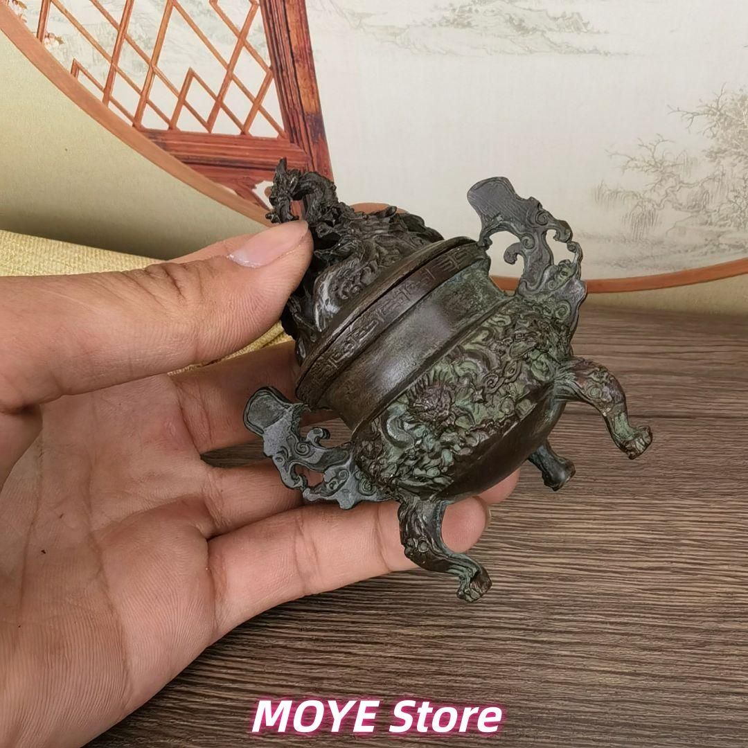 銅 細工 香道具 蓋置 竜紋炉 香炉 装飾品 工芸品 美術品 zw0128 - メルカリ