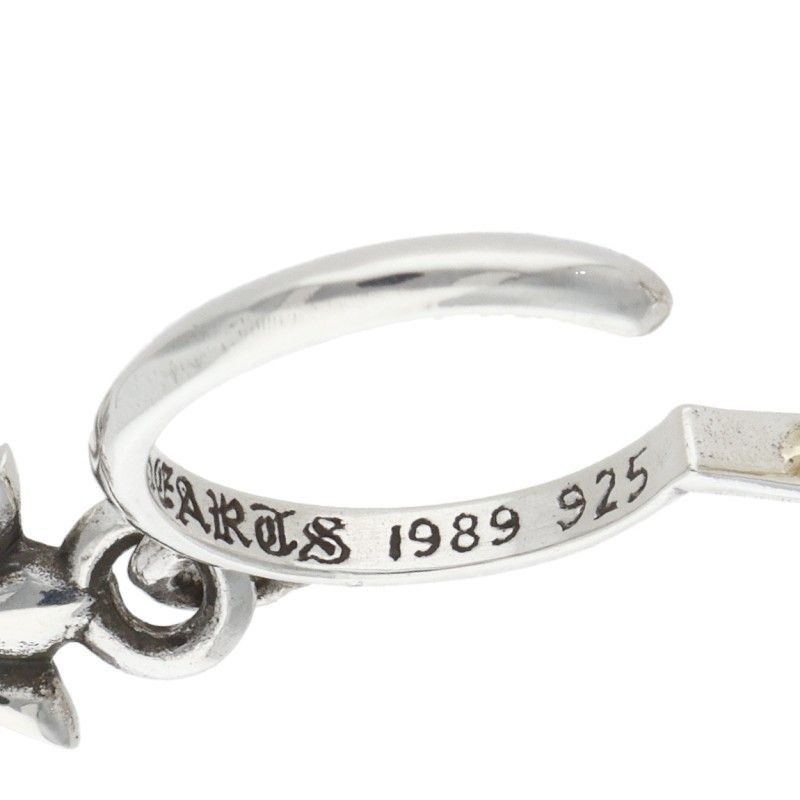 クロムハーツ TINY CH CROSS/タイニーCHクロスフープ シルバーピアス