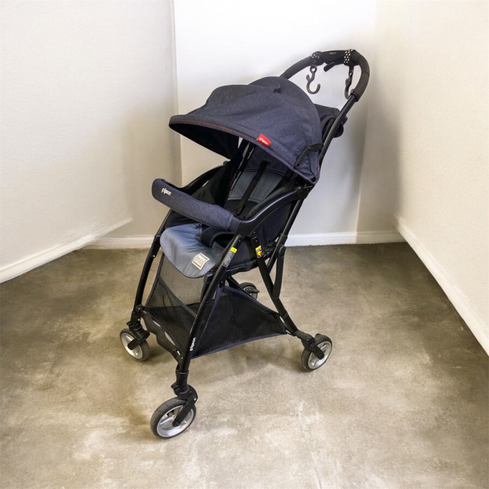 ベビーザらス限定　pigeon　ピジョン　ベイシス　ビングル　クラシックデニム 美品 ピジョン ビングル ベイシス デニム ベビーザらス限定 - メルカリ