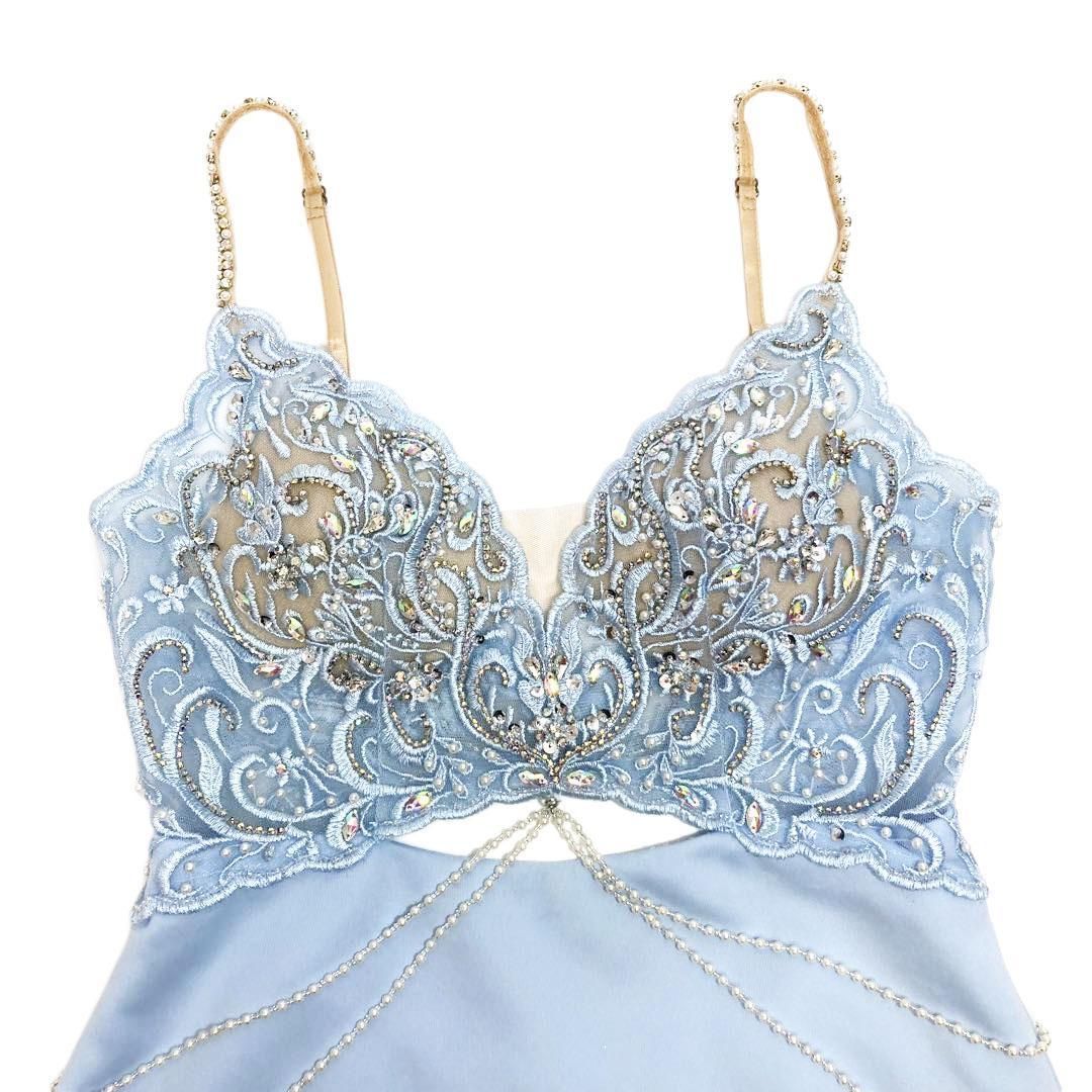 AngelR / エンジェルアール】アッパーフラワーパールビジューレース