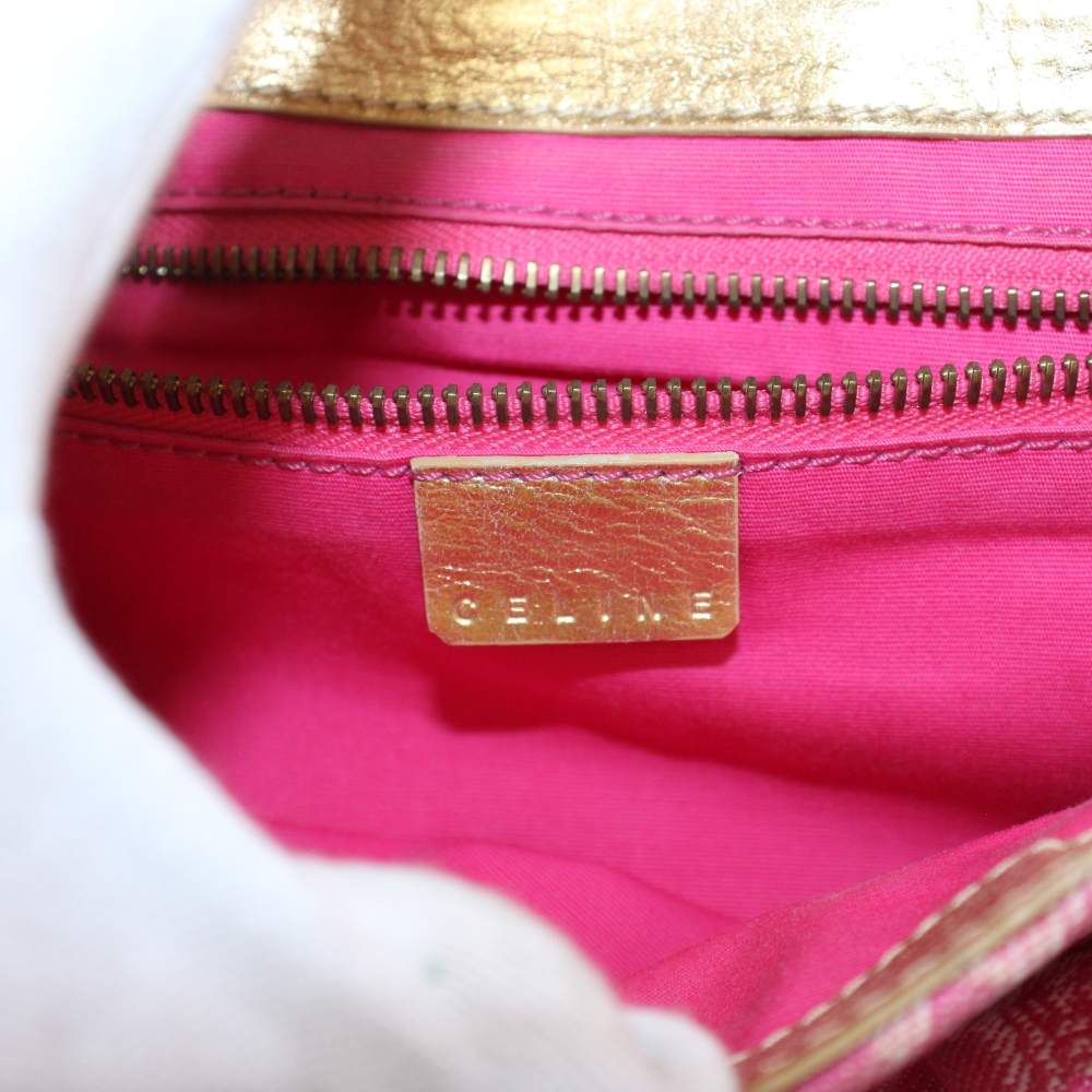 セリーヌ CELINE ワンショルダーバッグ マカダム柄 キャンバス レザー