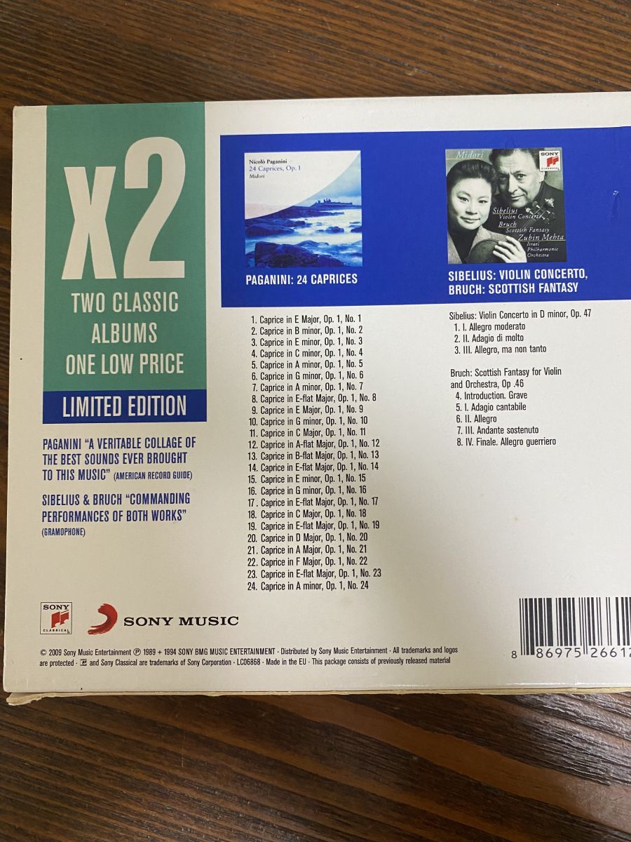 Midori X2 Paganini Sibelius 五嶋みどり CD Midori X2 Paganini Sibelius 五嶋みどり CD - メルカリ