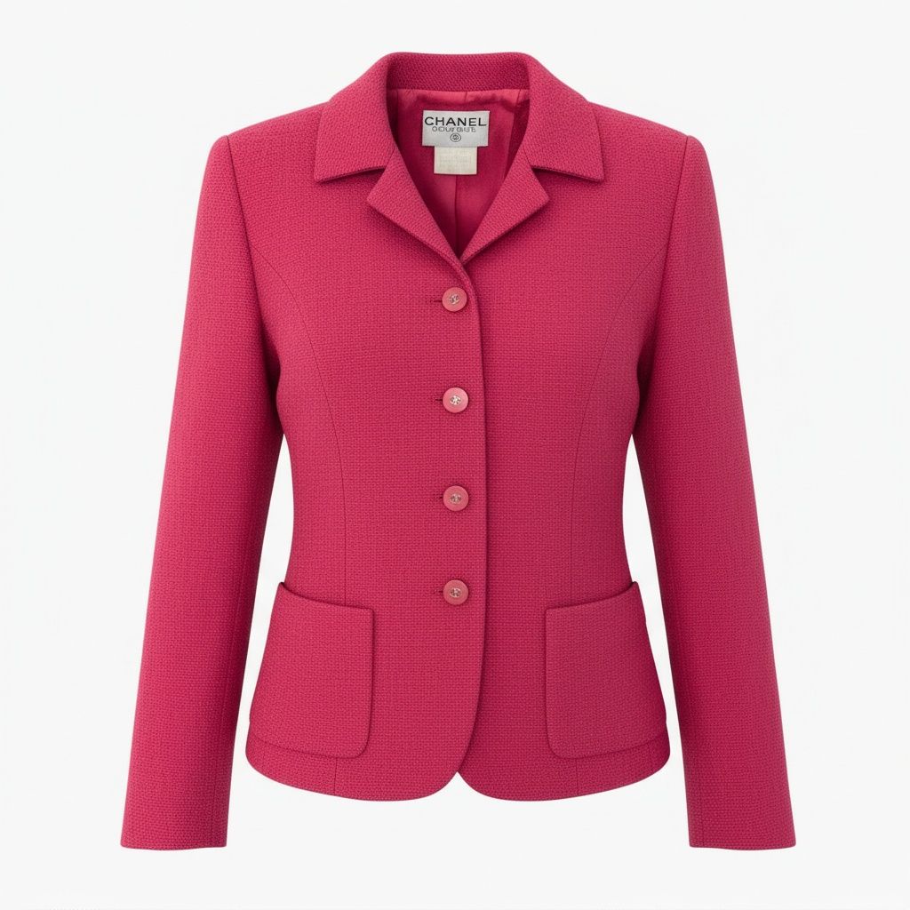 87a28 CHANEL シャネル 1996年 ツイードジャケット ココマークボタン