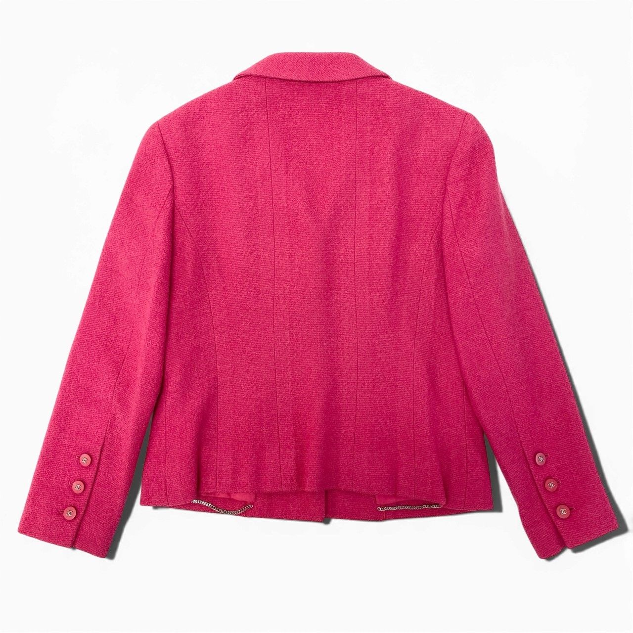 87a28 CHANEL シャネル 1996年 ツイードジャケット ココマークボタン