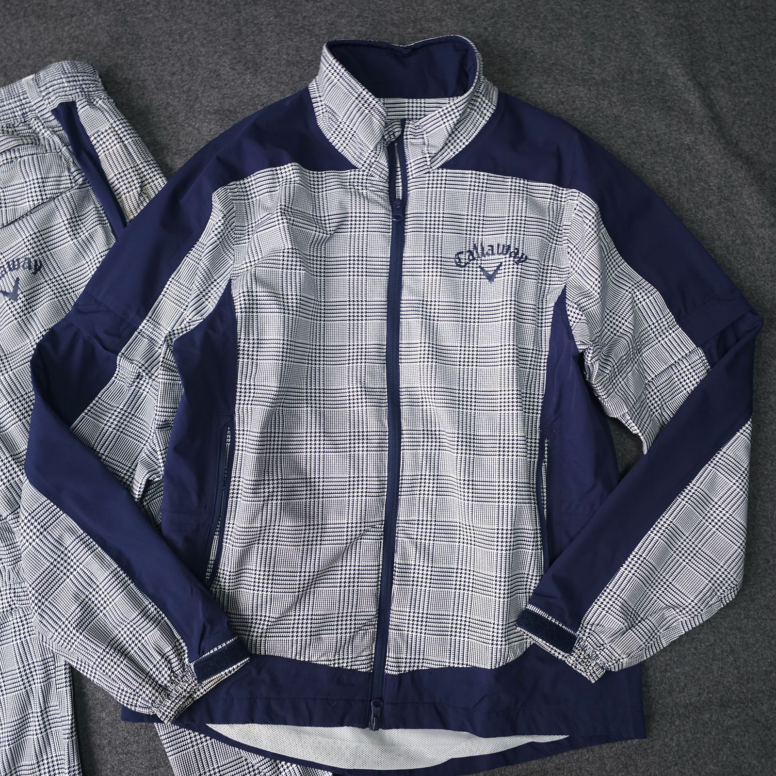 キャロウェイ　チェック柄レインウェアセット Callaway Golf】キャロウェイ ゴルフ 4WAY グレンチェック柄 長袖