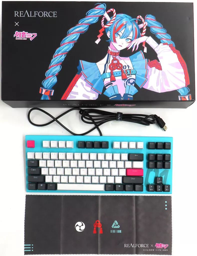 RealForce GX1 初音ミク　英語配列 東プレ REALFORCE GX1 初音ミクコラボカラーデザインモデル テンキー