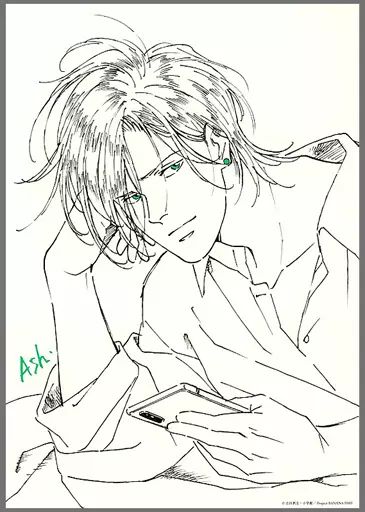 キャラカード アッシュ リンクス イラストカード BANANA FISH BIRTHDAY GIFT ピアス ANIPLEX