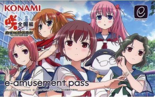 キャラカード 集合 e-amusement passカード 咲-Saki-全国編×麻雀格闘倶楽部 passカードプレゼントキャンペーン当選品
