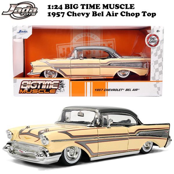 1 24 BTM 1957 Chevy Bel Air Chop Topミニカー