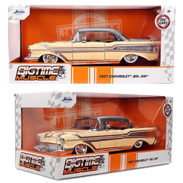 1 24 BTM 1957 Chevy Bel Air Chop Topミニカー