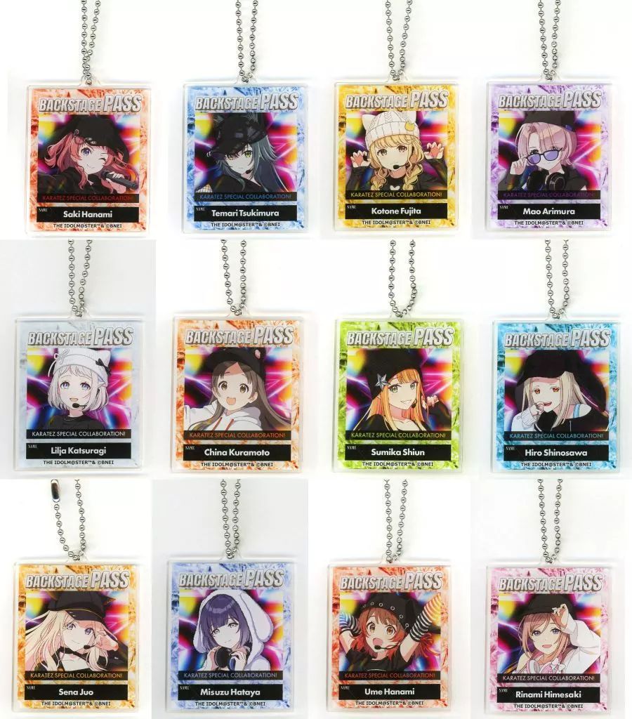 キーホルダー 全12種セット 学園アイドルマスター カラオケの鉄人 Vol 2 トレーディングアクリルキーホルダー