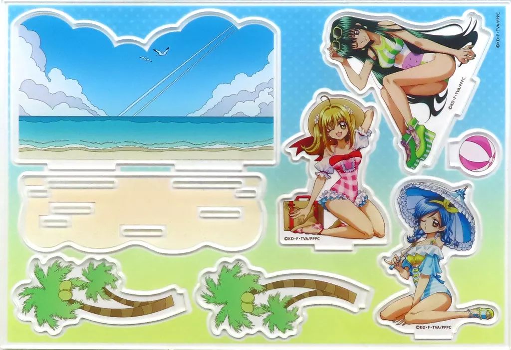 アクリルスタンド アクリルパネル 集合 アクリルジオラマ まるくじ マーメイドメロディー ぴちぴちピッチ vol.3 レトロ水着style 超大吉