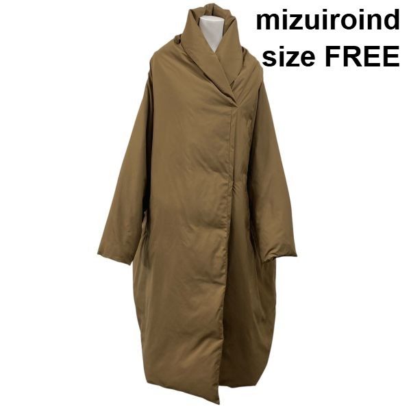 mizuiroind ショールカラー　ドレープカラー　シンサレート　コート mizuiroind ショールカラー ドレープカラー シンサレート コート