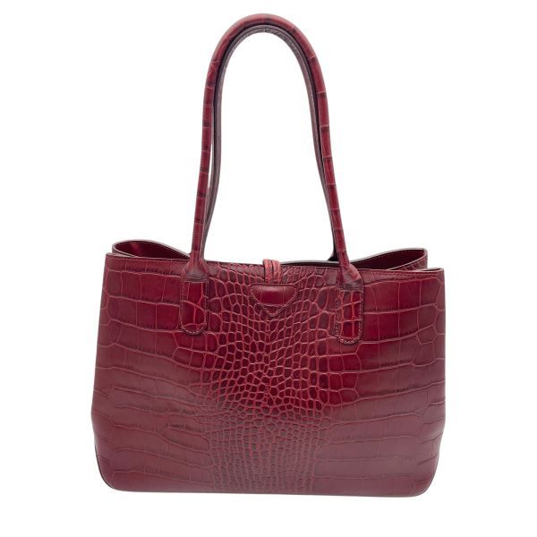 ロンシャン Longchamp トートバッグ ロゾ Roseau クロコダイル型押し