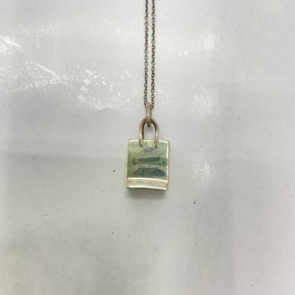 中古】Tiffany ショッピングバッグチャームネックレス シルバー 箱なし