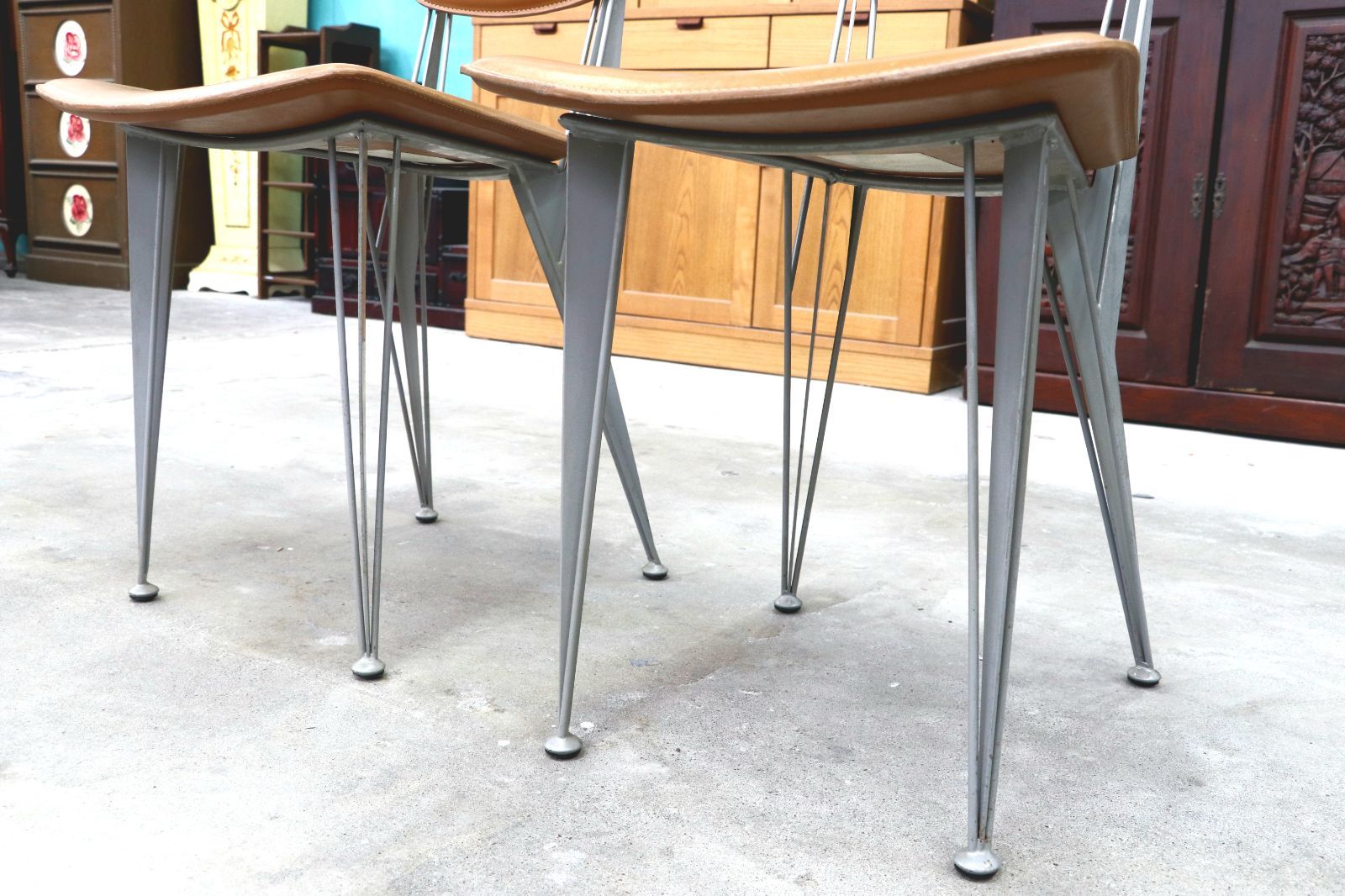 GMIK807A○fasem / ファセム イタリア ビンテージ レザー チェア 革