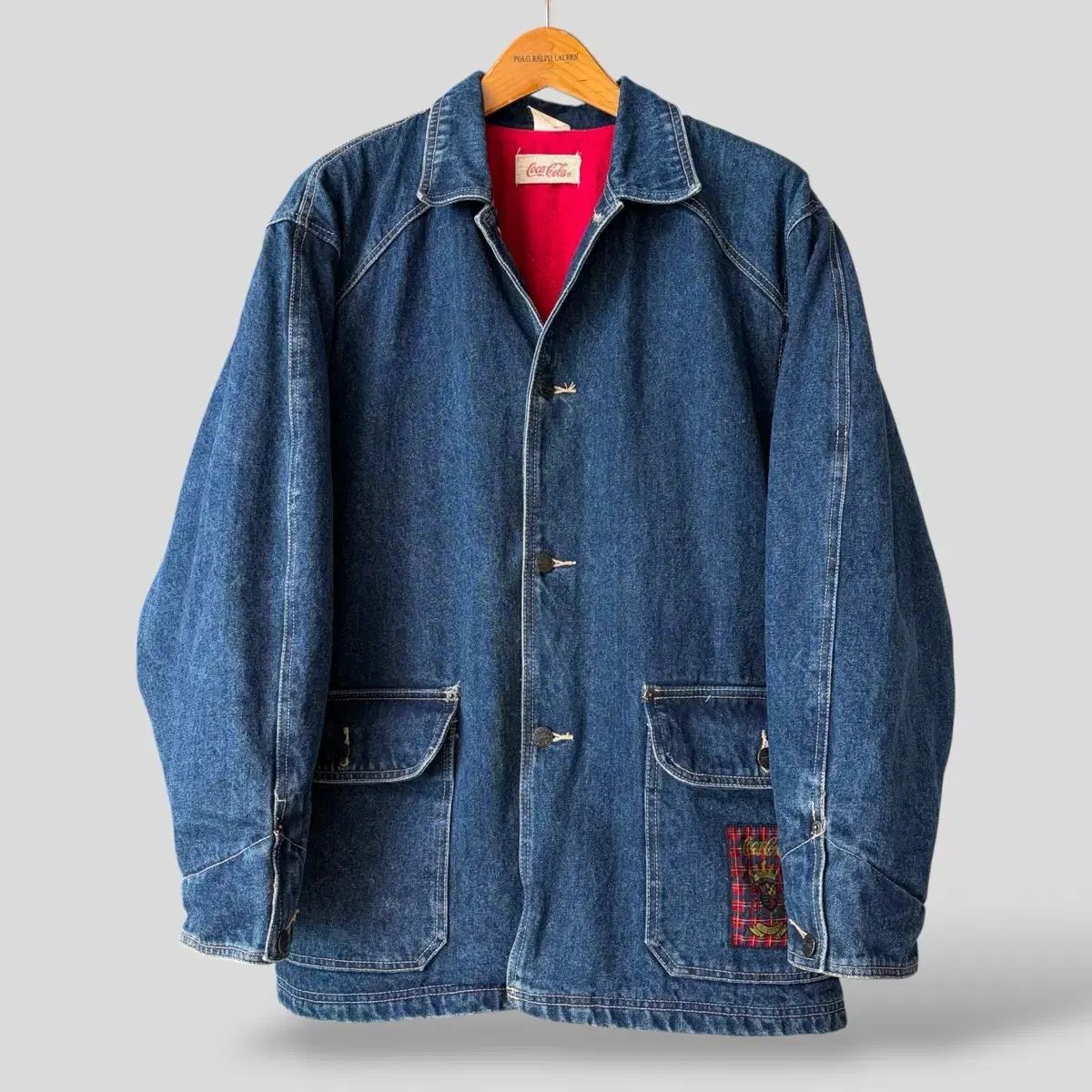 L)ヴィンテージ コカコーラ デニム カバーオール ジャケット - メルカリ