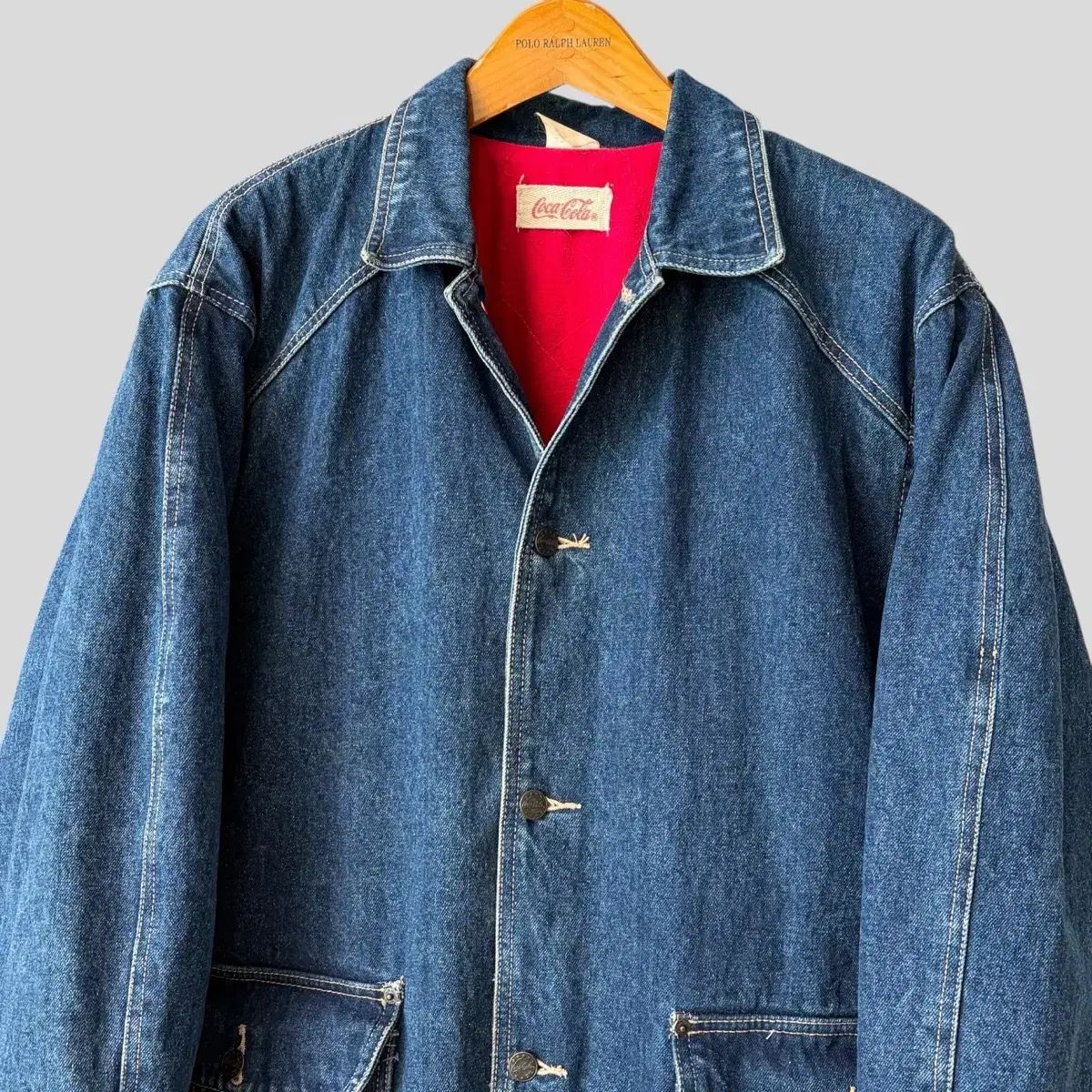 L)ヴィンテージ コカコーラ デニム カバーオール ジャケット - メルカリ