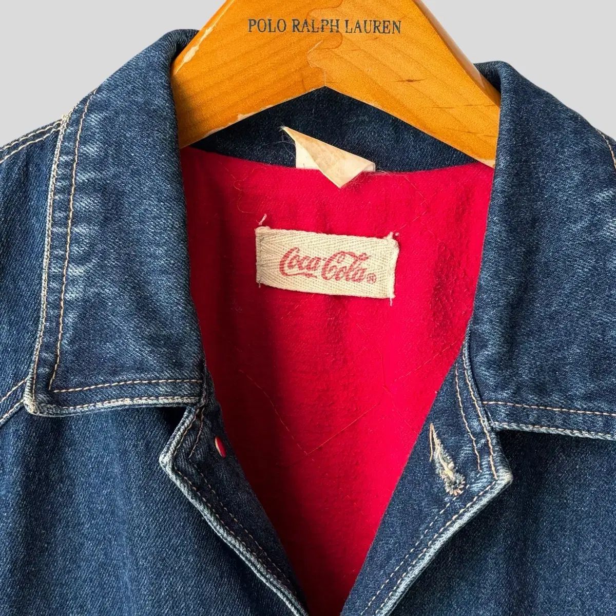 L)ヴィンテージ コカコーラ デニム カバーオール ジャケット - メルカリ
