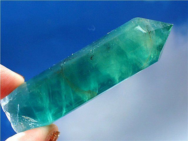 AAA級天然 フェザーフローライト六角柱YT6F2/24F02A - メルカリ