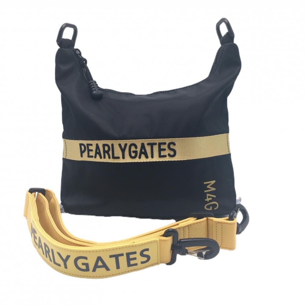 超 パーリーゲイツ カートバッグ 黒 ゴールド ショルダーストラップ付 FR ゴルフ 2025年モデル PEARLY GATES