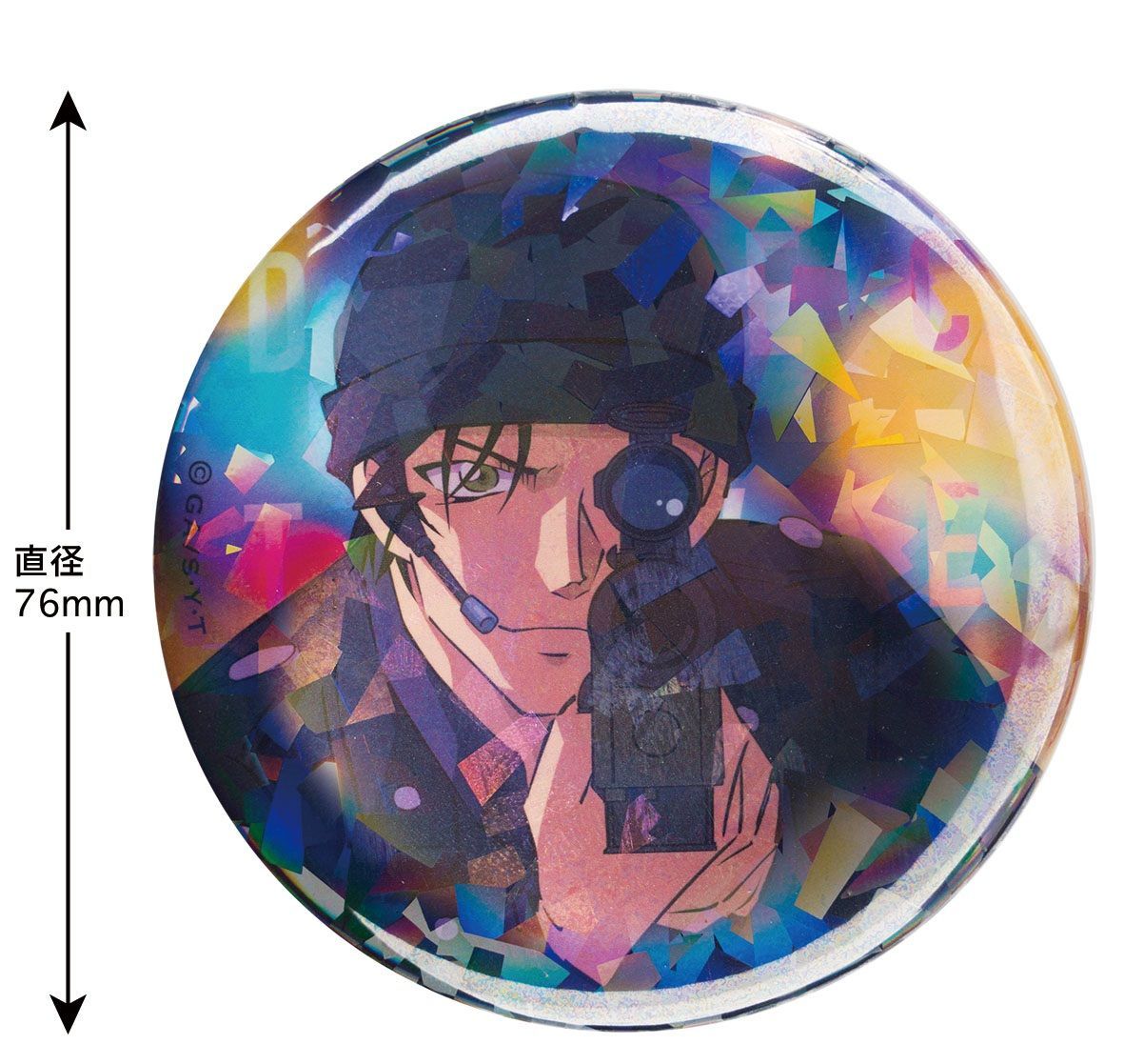 名探偵コナン ホログラム缶バッジ Citylights 赤井 コナン グッズ