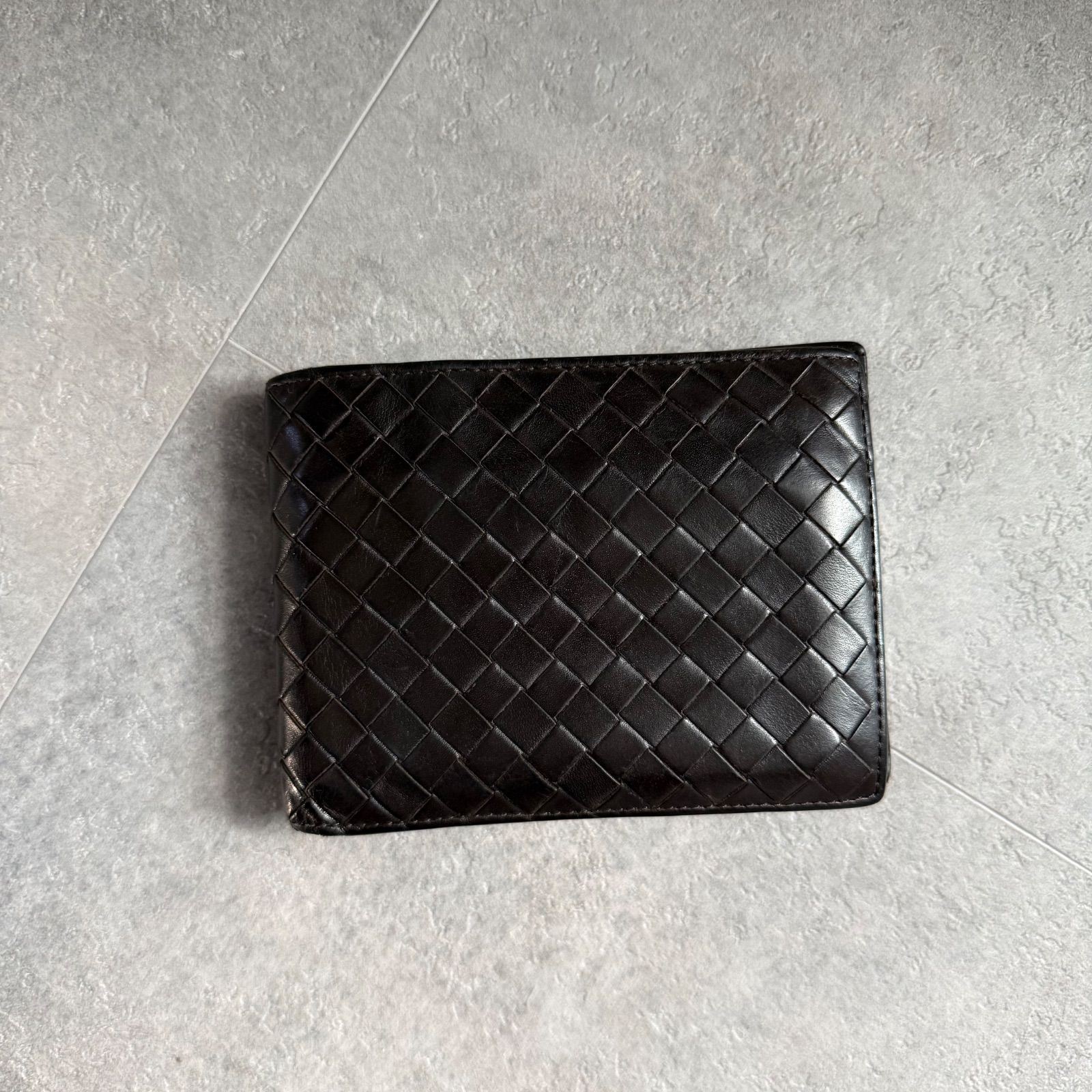 BOTTEGA VENETA ボッテガヴェネタ 二つ折り財布 イントレチャート 茶色