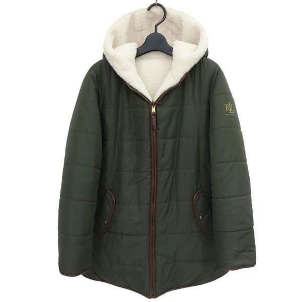 極美品】LRL ラルフローレン Ralph Lauren リバーシブル ボア 中綿 
