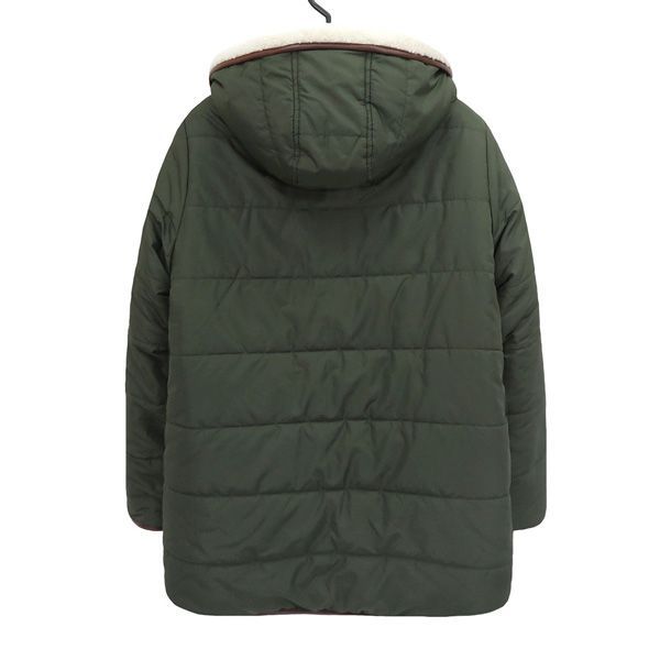 ローレンラルフローレン　リバーシブルコート　ボア　カーキ 極美品】LRL ラルフローレン Ralph Lauren リバーシブル ボア 中綿