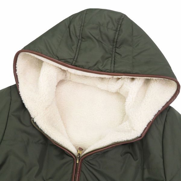 極美品】LRL ラルフローレン Ralph Lauren リバーシブル ボア 中綿