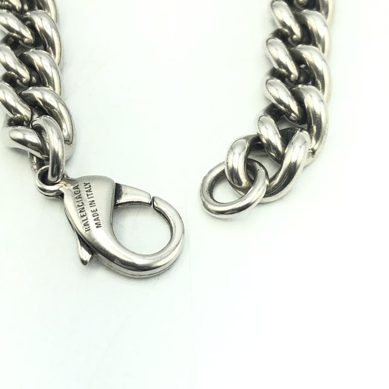 中古】BALENCIAGA BB Icon Gourmette チェーンブレスレット サイズS