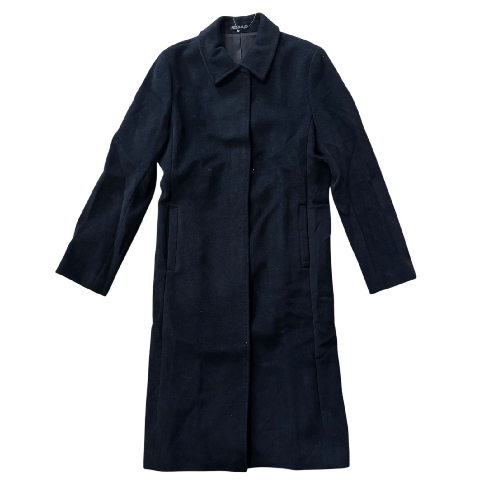 COMME CA DU MODE アンゴラ100 ロングコート ブラック M レディース