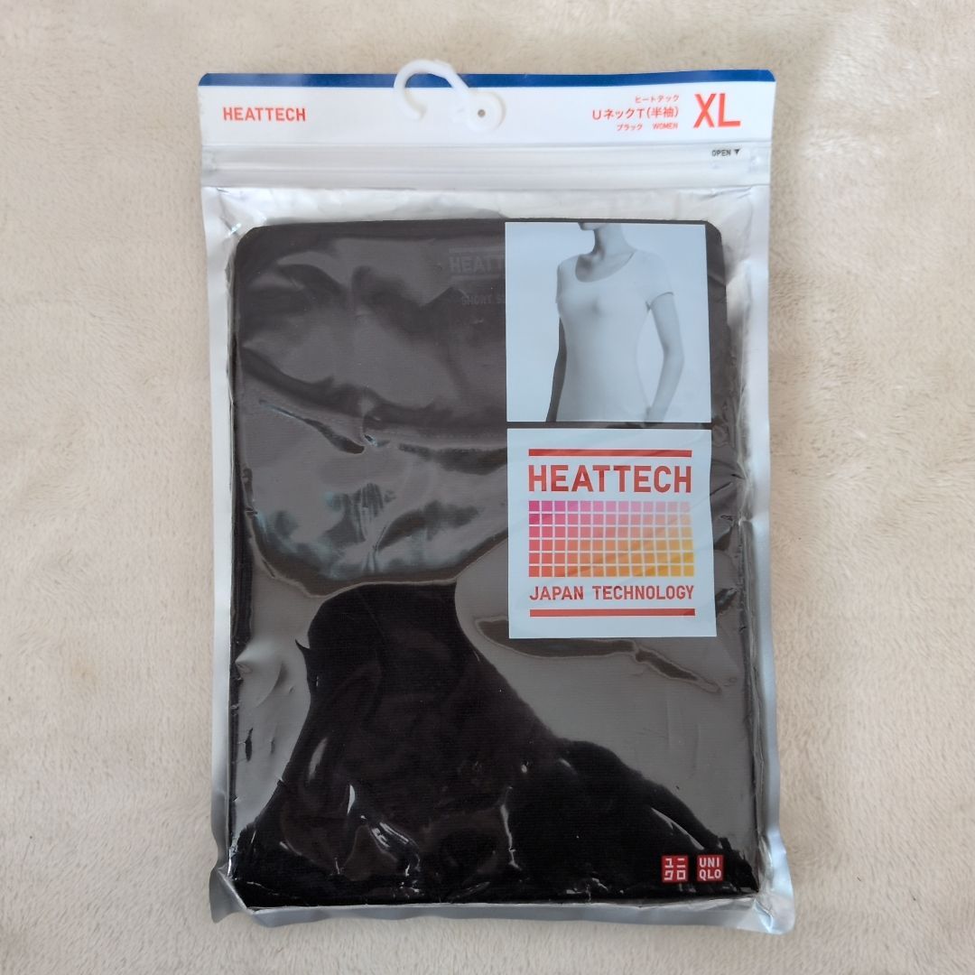 新品・未開封】UNIQLO ユニクロ ヒートテック UネックT 半袖 ブラック