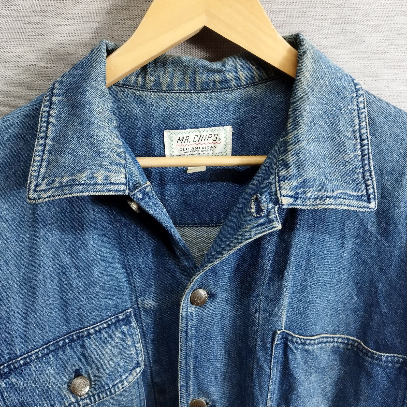 80s MR.CHIPS ミスターチップス デニム ジャケット カバーオール 古着 