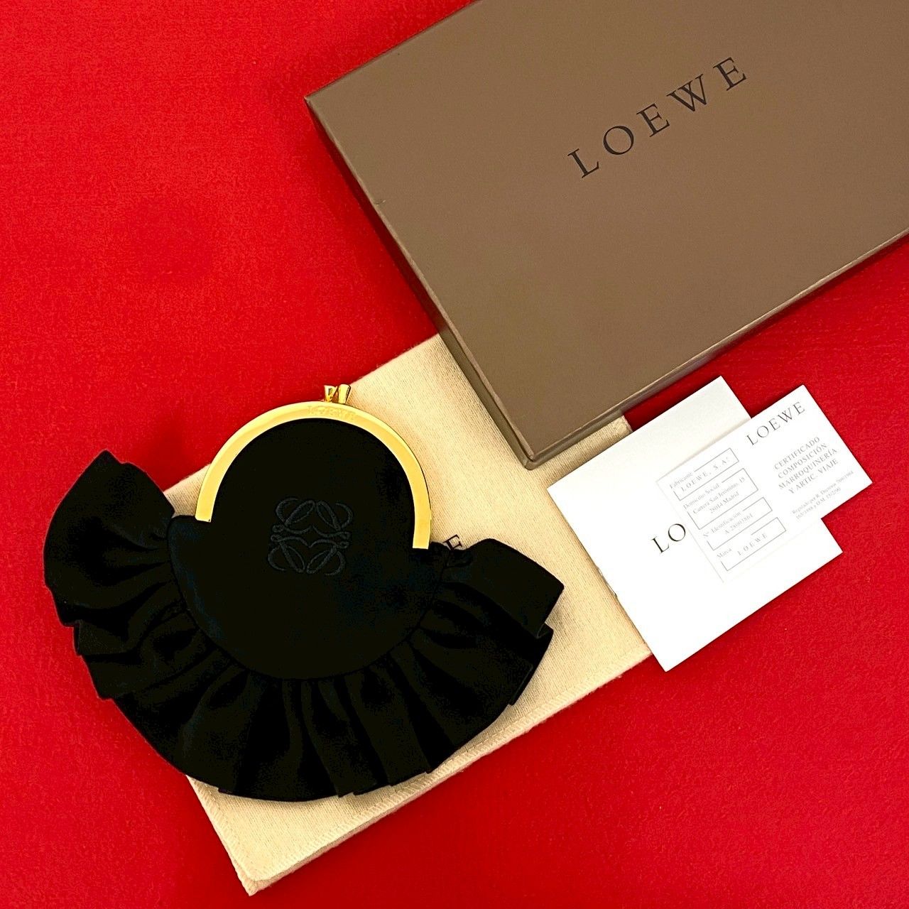 希少美中古□LOEWE ショッパー レザー ショルダーバッグ ロエベ 
