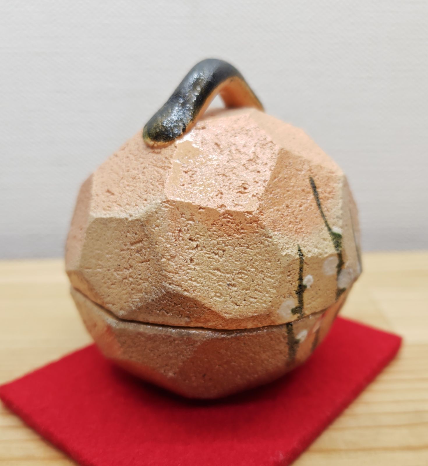 槍梅香合 佐々木昭楽作 共箱 茶道 お道具 槍梅香合 佐々木昭楽作 共箱