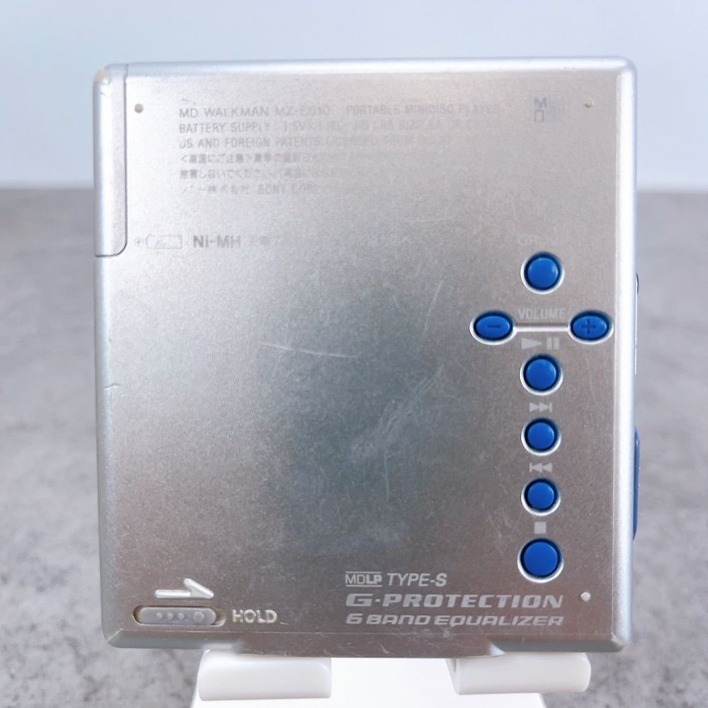 H-685 SONY MDウォークマン MZ-E510 シルバー ジャンク品 本体＋純正