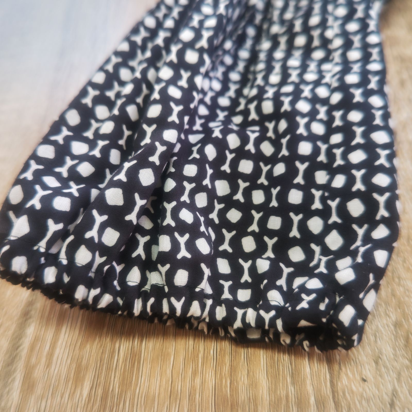 Leilian レリアン チュニック ワンピース 白黒総柄 11サイズ - メルカリ