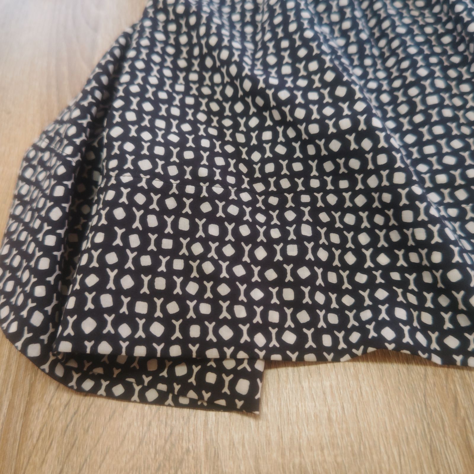 Leilian レリアン チュニック ワンピース 白黒総柄 11サイズ - メルカリ